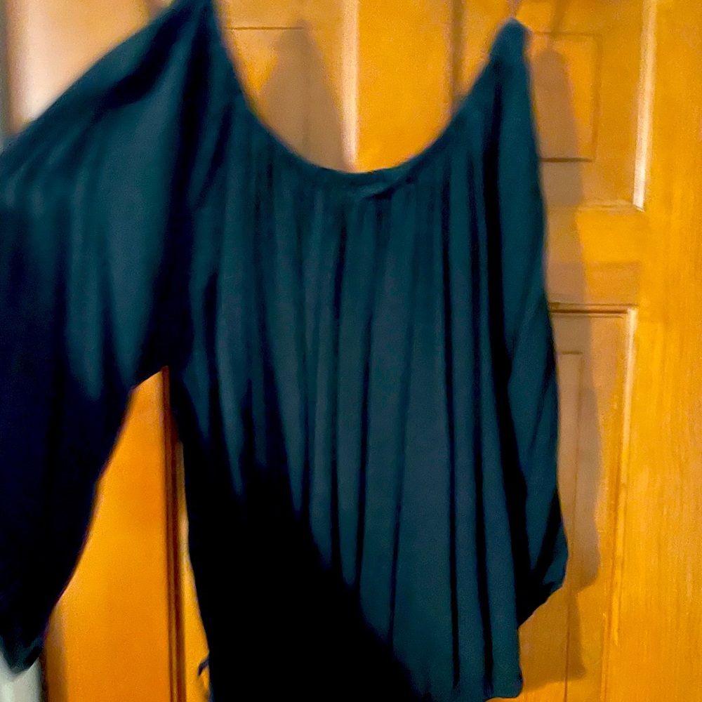 Black off the shoulder top